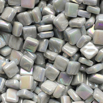 Verre Mosaique - glass mosaic -Glasmosaik-glasmozaïek-Ottoman Parelmoer 8mm Lichtgrijs - mosaicshop