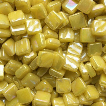 Verre Mosaique - glass mosaic -Glasmosaik-glasmozaïek-Ottoman Parelmoer 8mm Opaal Geel - mosaicshop