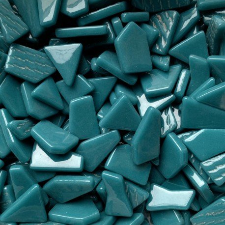 Verre Mosaique - glass mosaic -Glasmosaik-glasmozaïek-Ottoman Puzzels Donkercyaan - mosaicshop