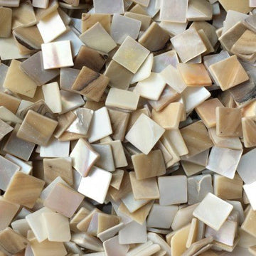 Verre Mosaique - glass mosaic -Glasmosaik-glasmozaïek-Parelmoer Schelp 10mm - mosaicshop
