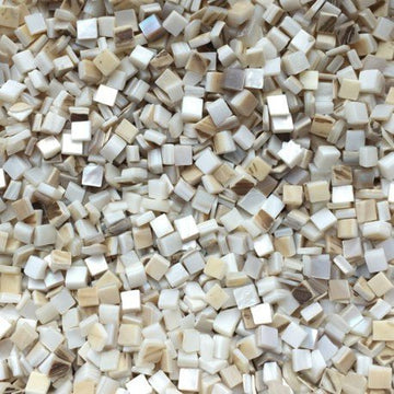 Verre Mosaique - glass mosaic -Glasmosaik-glasmozaïek-Parelmoer Schelp 5mm - mosaicshop