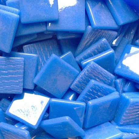 Verre Mosaique - glass mosaic -Glasmosaik-glasmozaïek-Pâte de Verre 25mm Blauw - mosaicshop