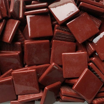 Verre Mosaique - glass mosaic -Glasmosaik-glasmozaïek-Pâte de Verre 25mm Bordeaux - mosaicshop