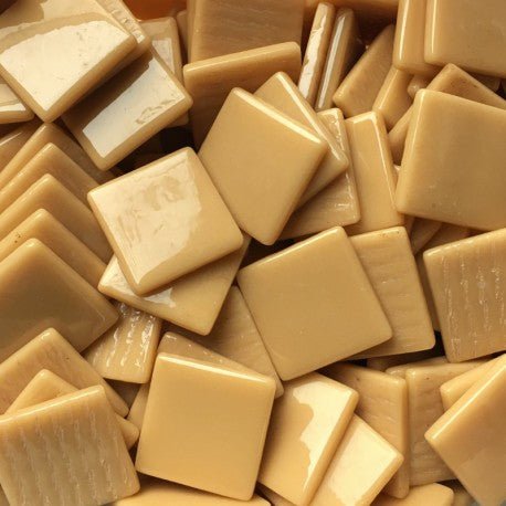 Verre Mosaique - glass mosaic -Glasmosaik-glasmozaïek-Pâte de Verre 25mm Caramel - mosaicshop