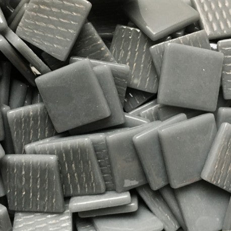 Verre Mosaique - glass mosaic -Glasmosaik-glasmozaïek-Pâte de Verre 25mm Diepgrijs - mosaicshop