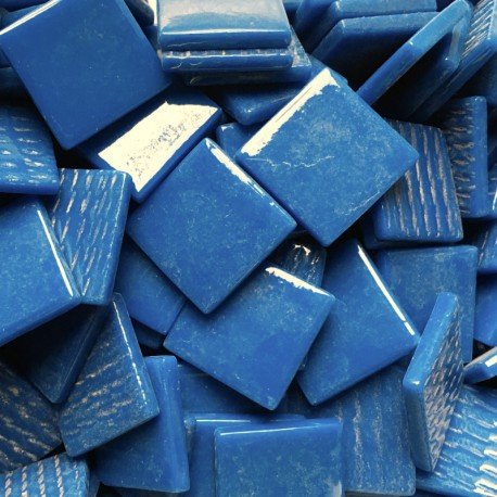 Verre Mosaique - glass mosaic -Glasmosaik-glasmozaïek-Pâte de Verre 25mm Donker Turkoois - mosaicshop