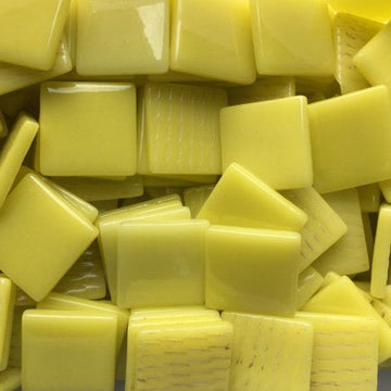 Verre Mosaique - glass mosaic -Glasmosaik-glasmozaïek-Pâte de Verre 25mm Gele Narcis - mosaicshop