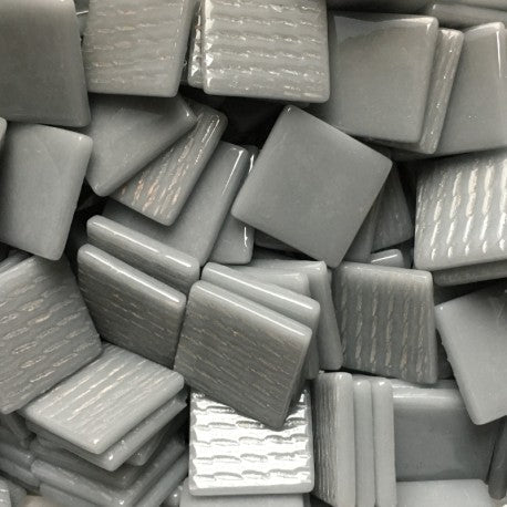 Verre Mosaique - glass mosaic -Glasmosaik-glasmozaïek-Pâte de Verre 25mm Grijze Mist - mosaicshop