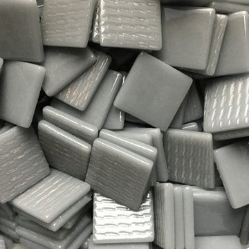 Verre Mosaique - glass mosaic -Glasmosaik-glasmozaïek-Pâte de Verre 25mm Grijze Mist - mosaicshop