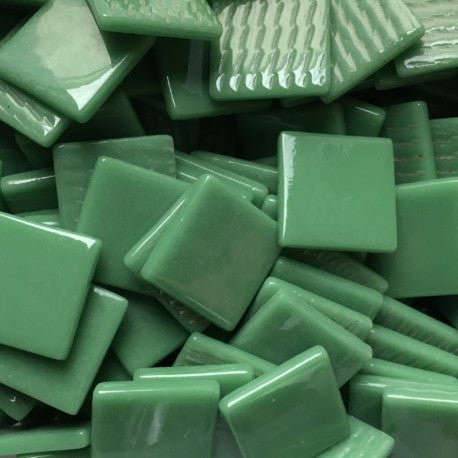 Verre Mosaique - glass mosaic -Glasmosaik-glasmozaïek-Pâte de Verre 25mm Groen - mosaicshop