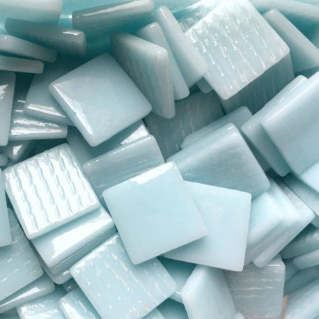 Verre Mosaique - glass mosaic -Glasmosaik-glasmozaïek-Pâte de Verre 25mm Licht Water - mosaicshop