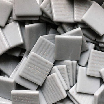 Verre Mosaique - glass mosaic -Glasmosaik-glasmozaïek-Pâte de Verre 25mm Lichtgrijs - mosaicshop