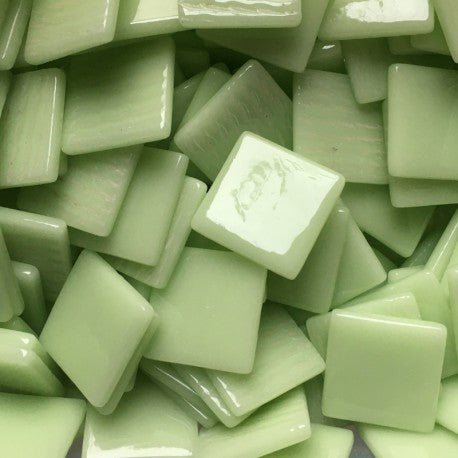 Verre Mosaique - glass mosaic -Glasmosaik-glasmozaïek-Pâte de Verre 25mm Lichtgroen - mosaicshop