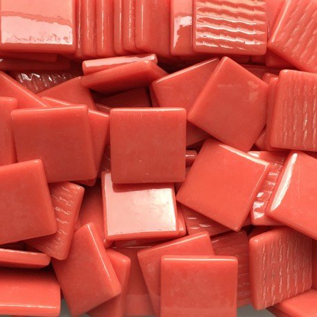 Verre Mosaique - glass mosaic -Glasmosaik-glasmozaïek-Pâte de Verre 25mm Oranjerood - mosaicshop