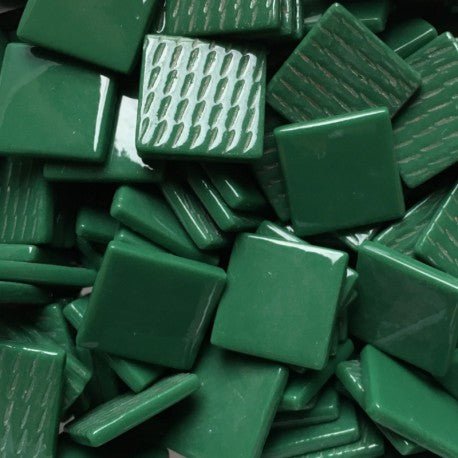 Verre Mosaique - glass mosaic -Glasmosaik-glasmozaïek-Pâte de Verre 25mm Spargroen - mosaicshop