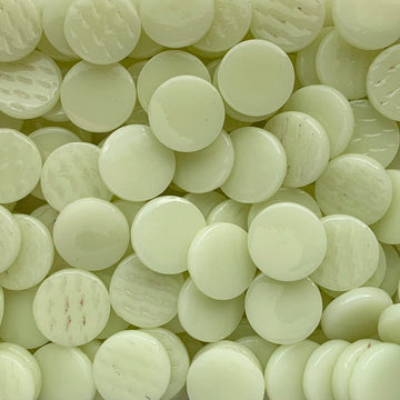Verre Mosaique - glass mosaic -Glasmosaik-glasmozaïek-Ronde Glastegel 18mm Lichtgeel - mosaicshop