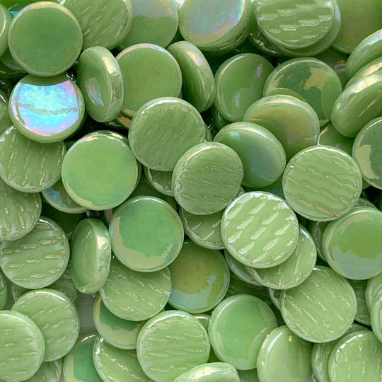 Rounds Pearlised 18mm   Mint Green