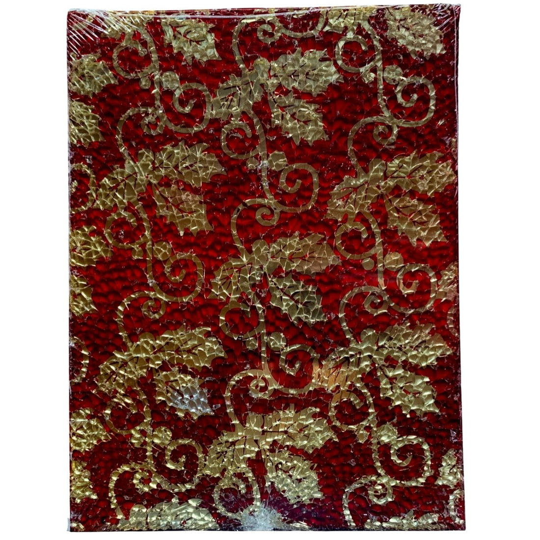 Verre Mosaique - glass mosaic -Glasmosaik-glasmozaïek-Safety Glass Bloem Rood/Goud - mosaicshop