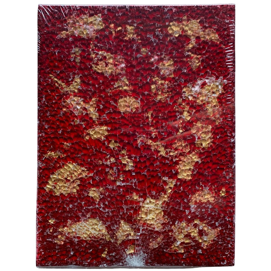 Verre Mosaique - glass mosaic -Glasmosaik-glasmozaïek-Safety Glass Rood Goud - mosaicshop
