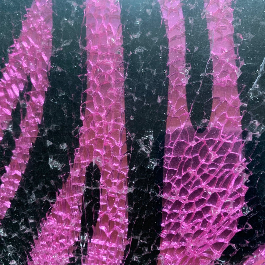 Verre Mosaique - glass mosaic -Glasmosaik-glasmozaïek-Safety Glass Zebra Lila/Zwart - mosaicshop