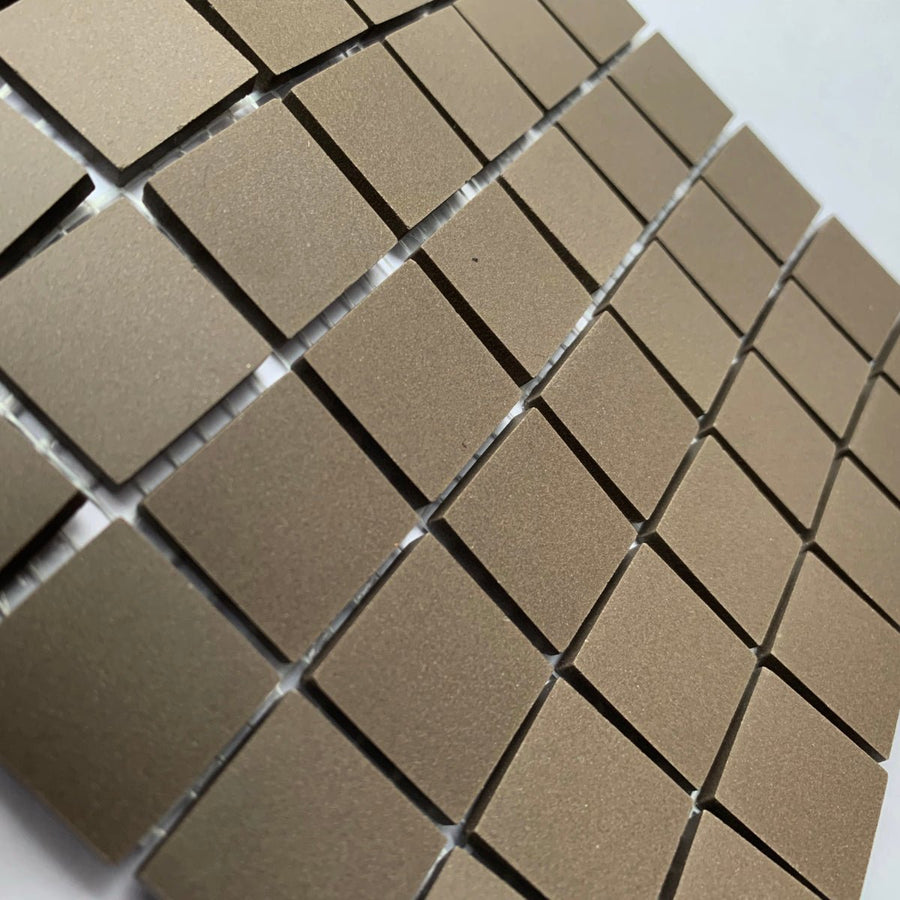 Winckelmans Anthracite – matta mosaikplattor, 20x20 mm på nät