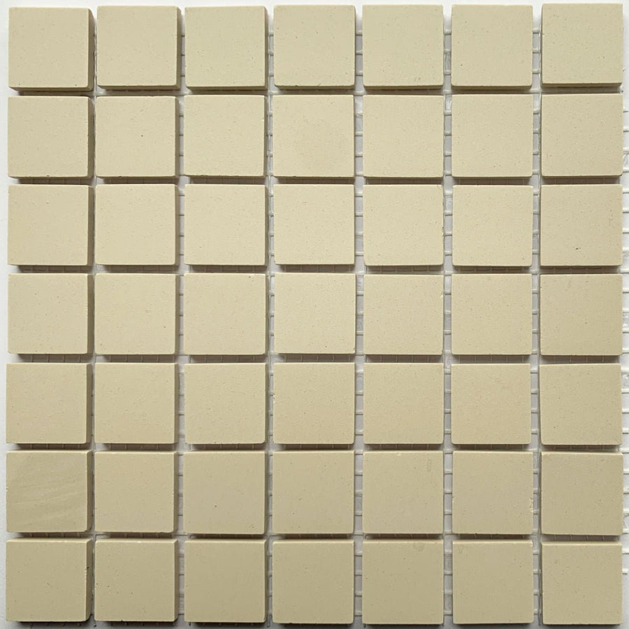 Winckelmans Blanc – matta mosaikplattor, 20x20 mm på nät