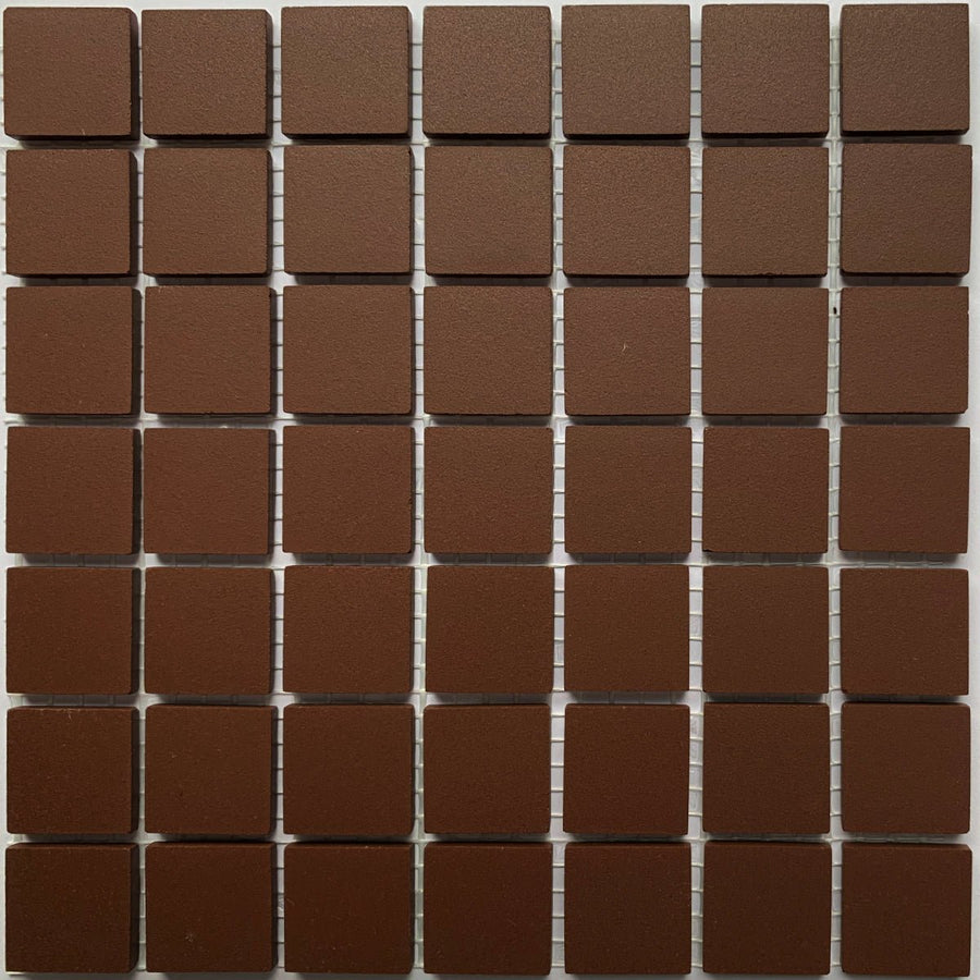 Winckelmans Brun – matta mosaikplattor, 20x20 mm på nät
