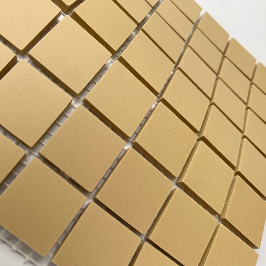 Winckelmans Cognac – matta mosaikplattor, 20x20 mm på nät