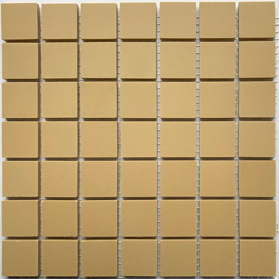 Winckelmans Cognac – matta mosaikplattor, 20x20 mm på nät