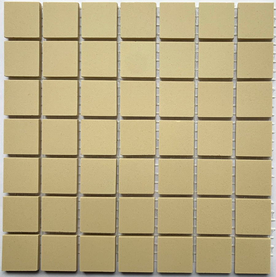 Winckelmans Ivoire – matta mosaikplattor, 20x20 mm på nät