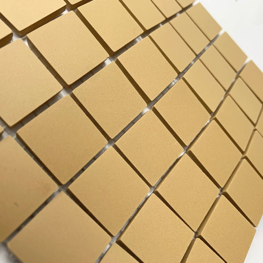 Winckelmans Jaune – matta mosaikplattor, 20x20 mm på nät