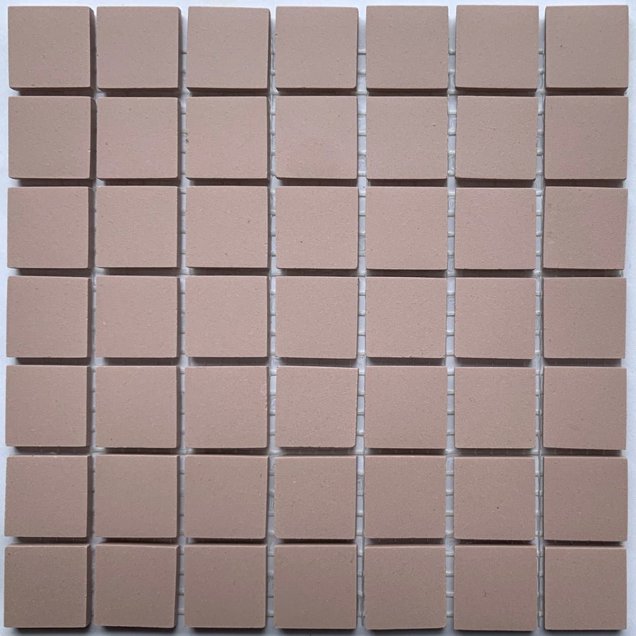 Winckelmans Rose – matta mosaikplattor, 20x20 mm på nät