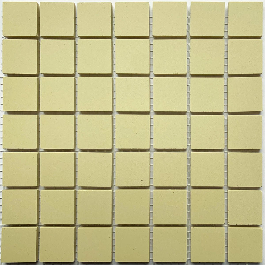 Winckelmans Vanille – matta mosaikplattor, 20x20 mm på nät