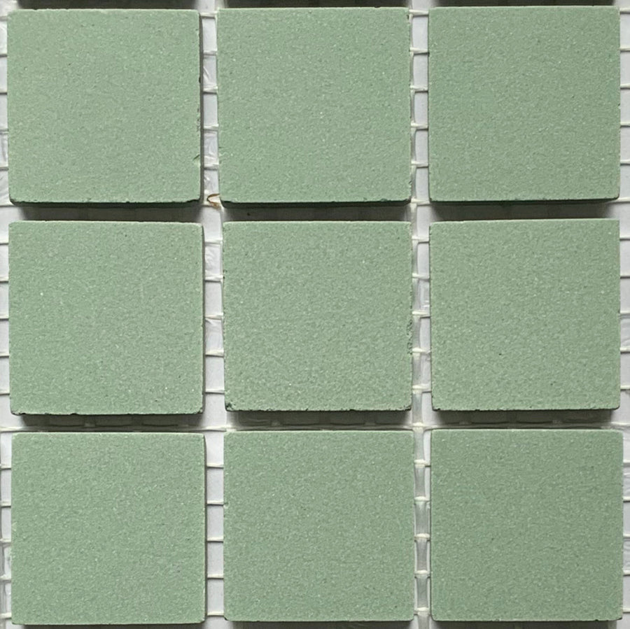 Winckelmans Vert Pale – matta mosaikplattor, 20x20 mm på nät